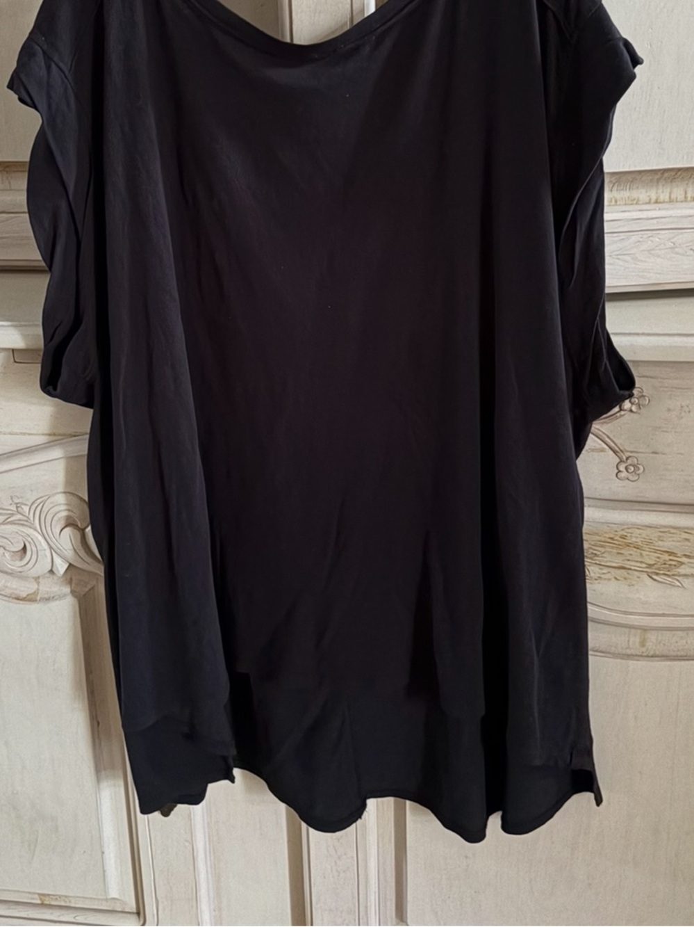NEW Free people Black top Black Draped tee